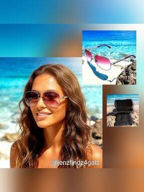 CHANEL 4179 Aviator Sunglasses Silver Purple Gradient 124/3P Box + Dustbag